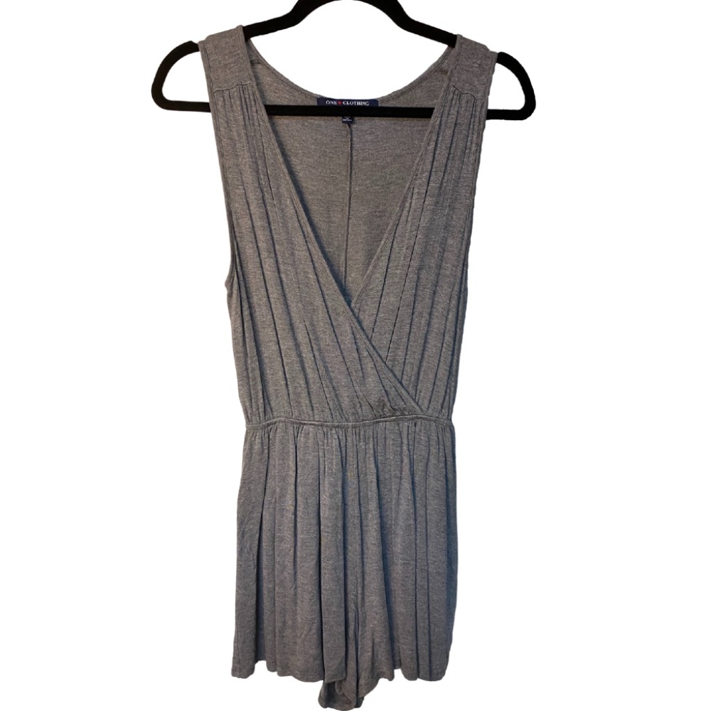 One Clothing Super Soft Dark Grey Flowy Romper